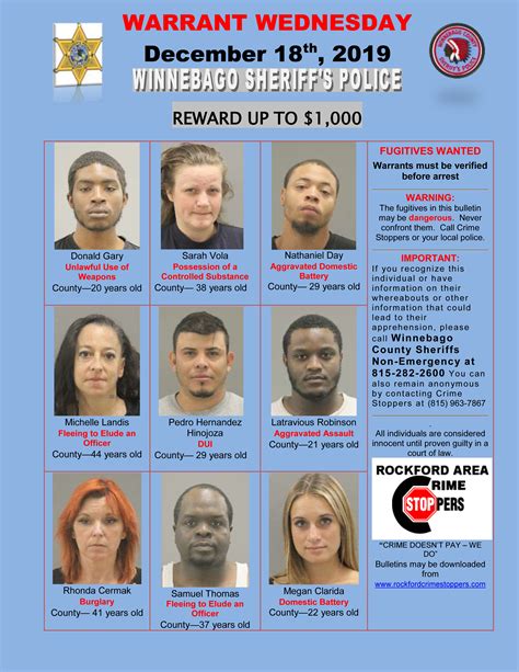 Rockford%27s most wanted - We've partnered with Rockford Area Crime Stoppers and local police to bring you our Rockford's Most Wanted gallery. Tips can mean rewards of up to $1,000.
